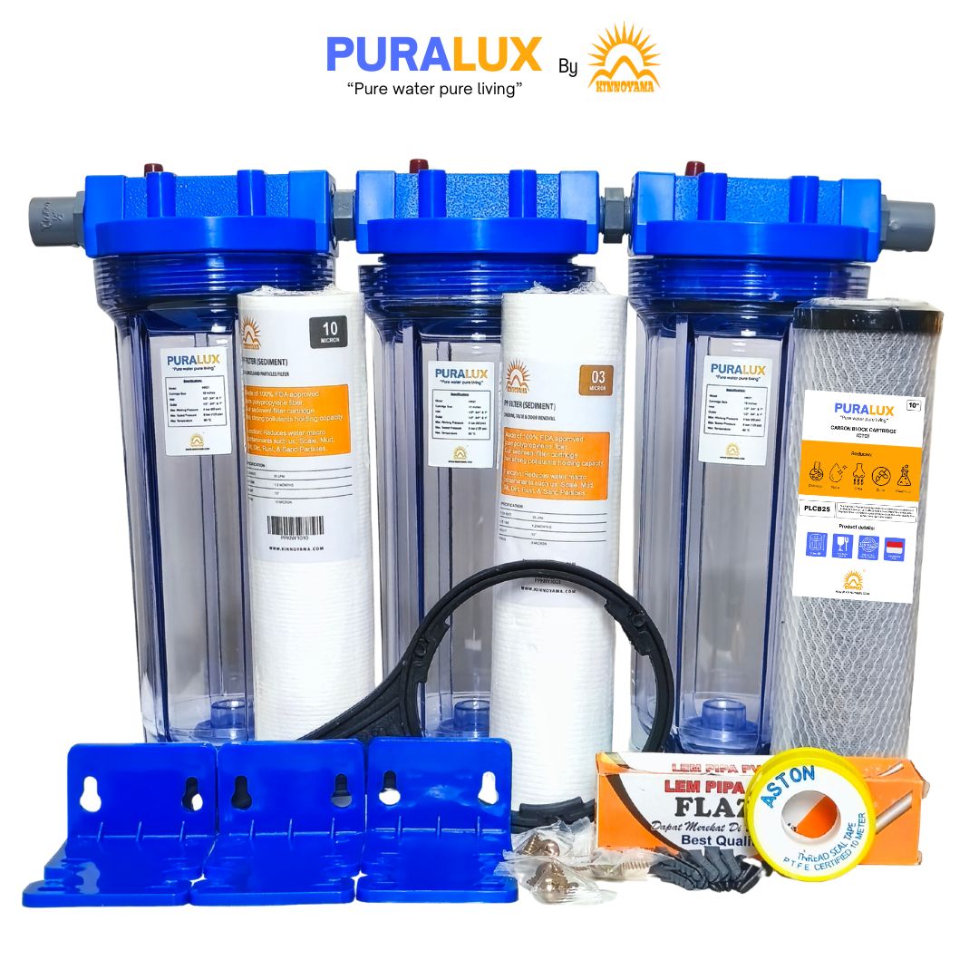 Paket Housing Filter Air 3 Tahap 10 Inci / Penjern...
