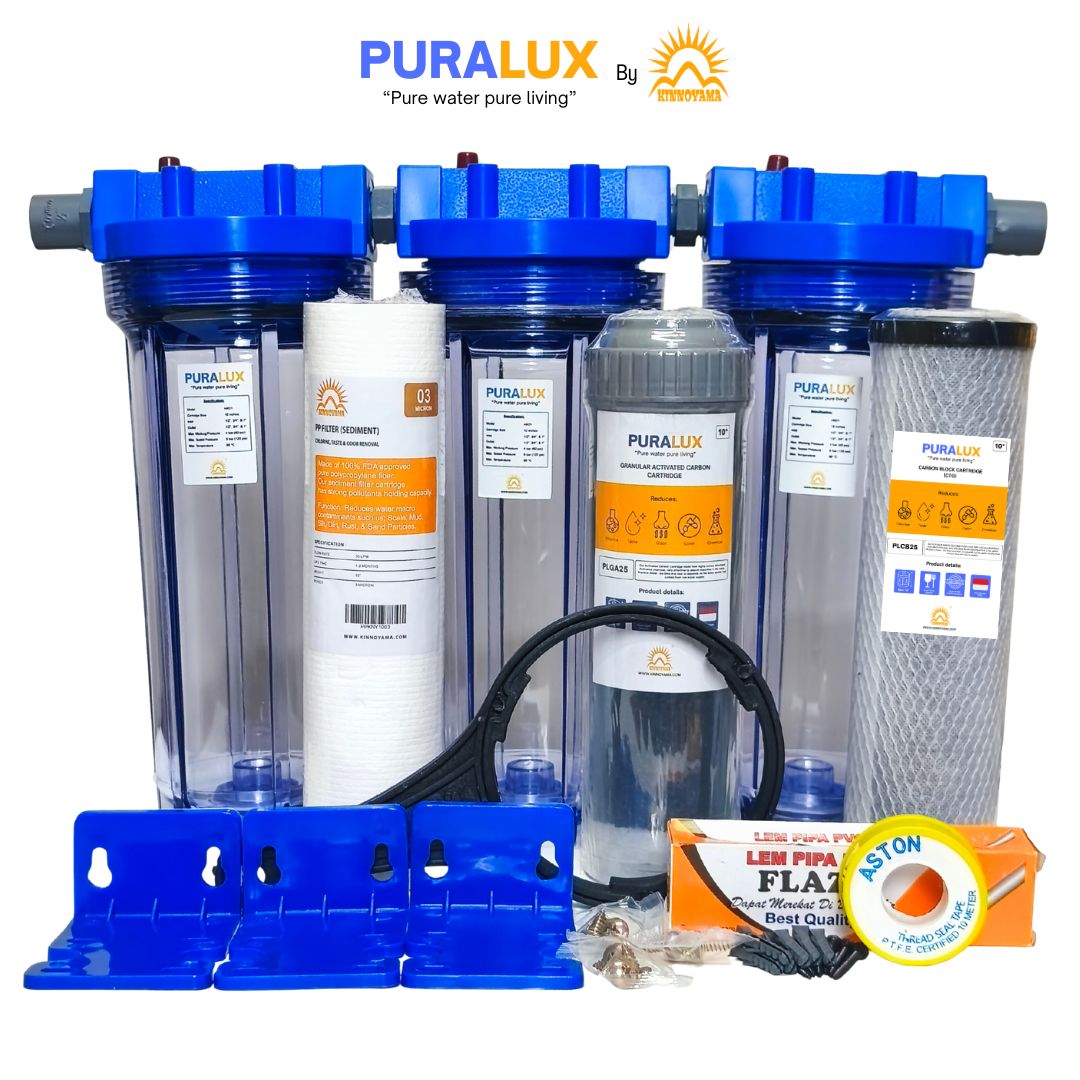 Paket Housing Filter Air Sumur Bor 10" 3 Tahap Len...
