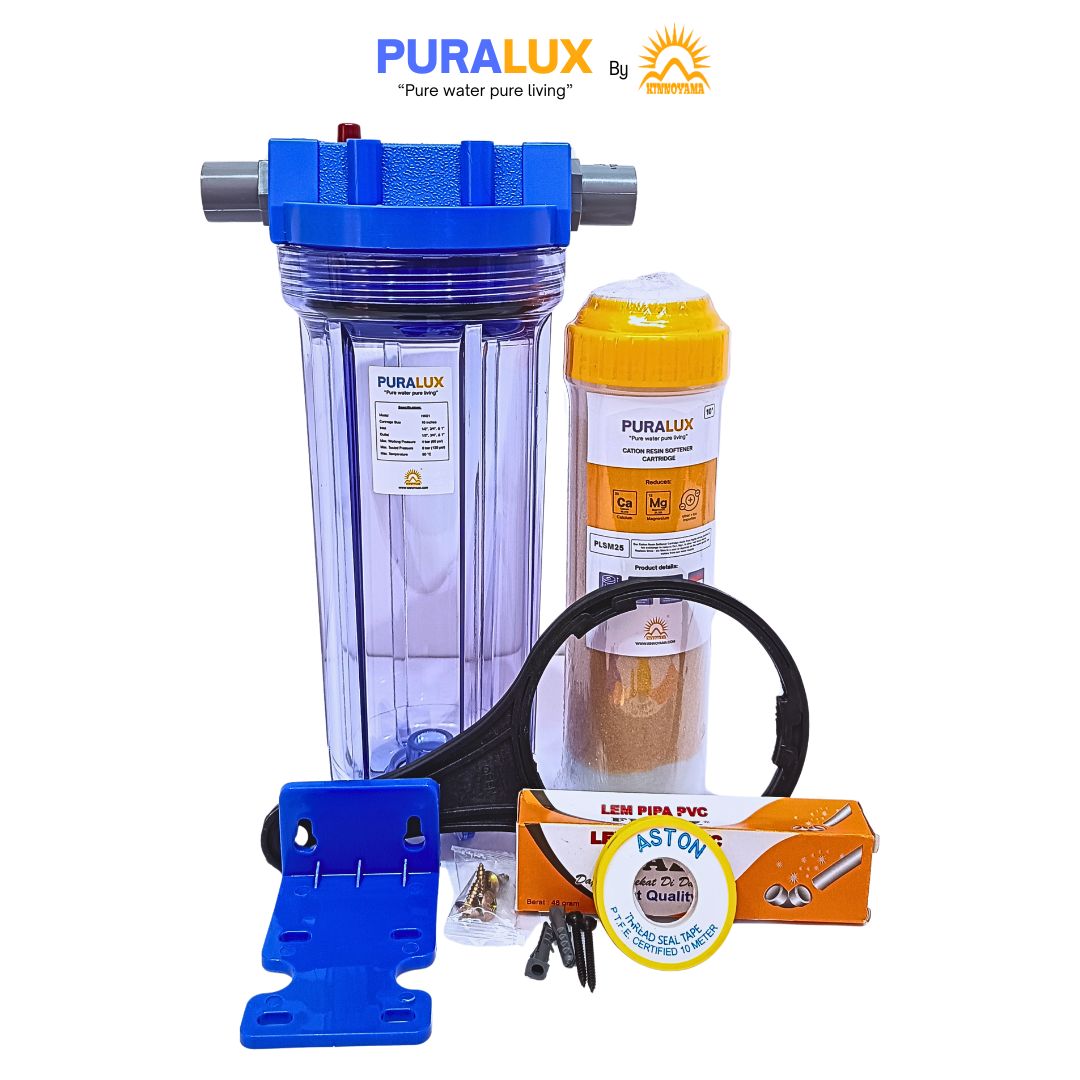 Paket Filter Air 10" 1 Tahap PURALUX Untuk AIr Ber...