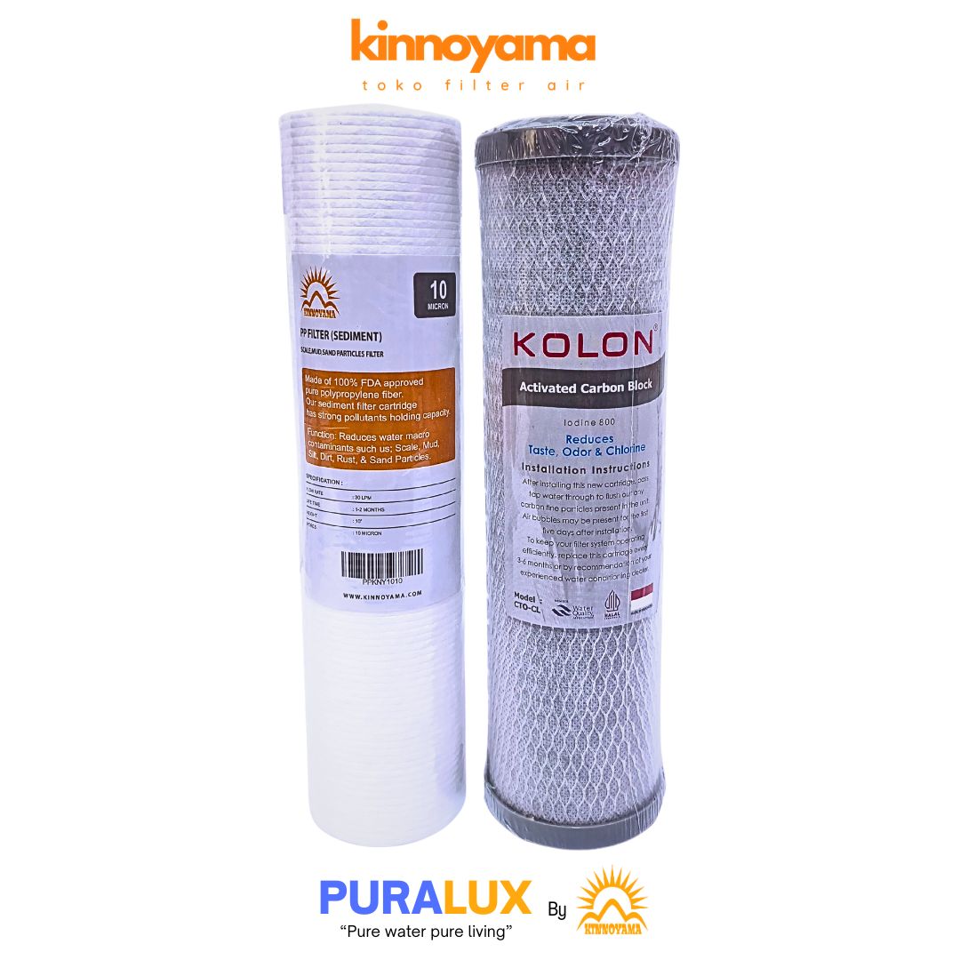 Paket Cartridge Refill Housing Filter Air Toren10"...