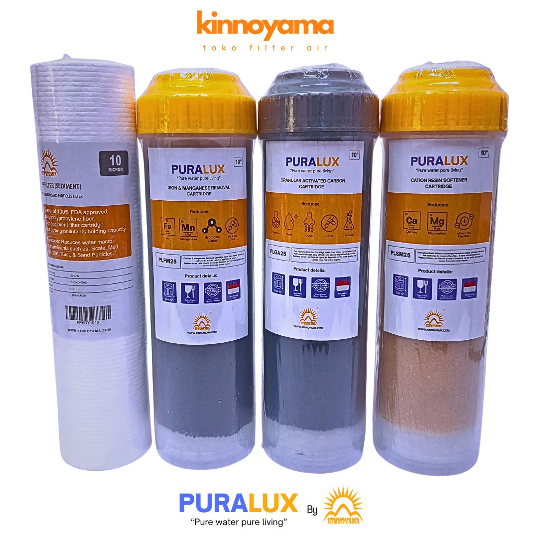 Paket Cartridge Sparepart Housing Filter Air 10 in...