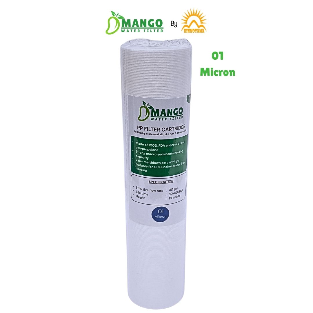 Cartridge Filter Air Sediment 10 inci / Refill Housing Filter Air Sediment Filter 10” Mango / Saringan Air Kotor, Belumpur, Berlumut, & Berpasir by KINNOYAMA - foto 3
