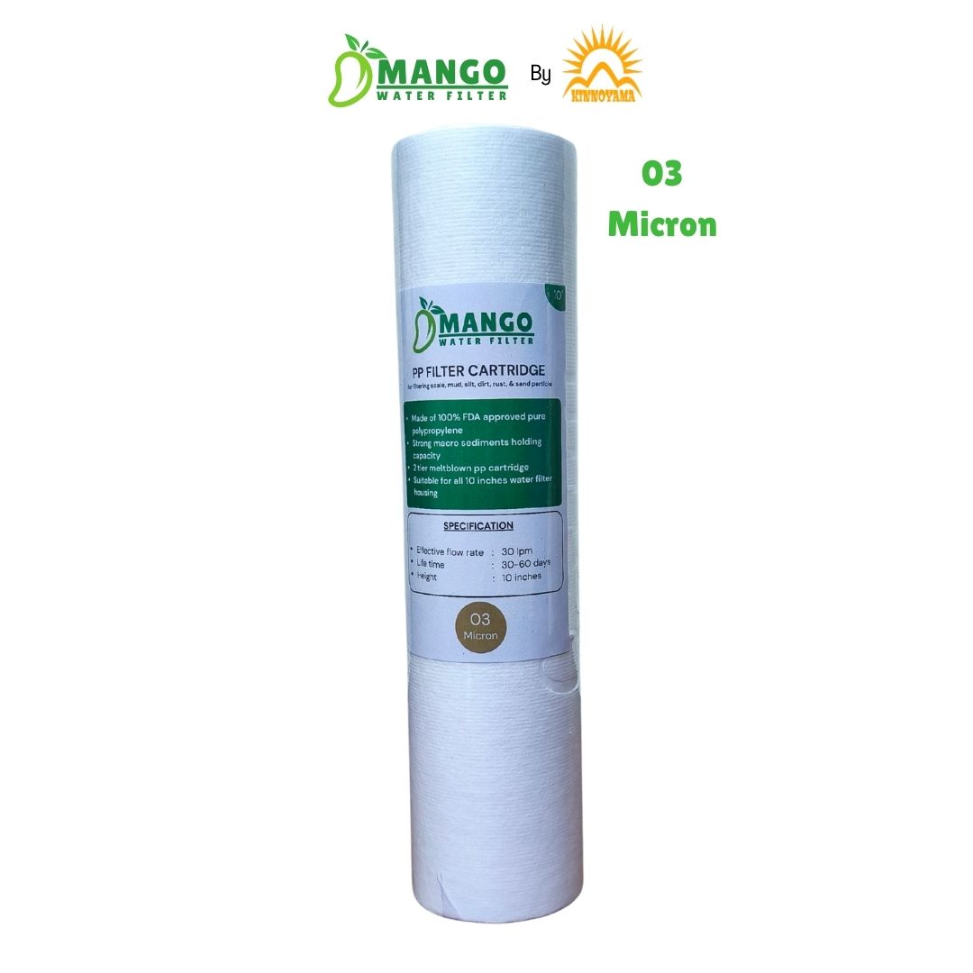 Cartridge Filter Air Sediment 10 inci / Refill Housing Filter Air Sediment Filter 10” Mango / Saringan Air Kotor, Belumpur, Berlumut, & Berpasir by KINNOYAMA - foto 4