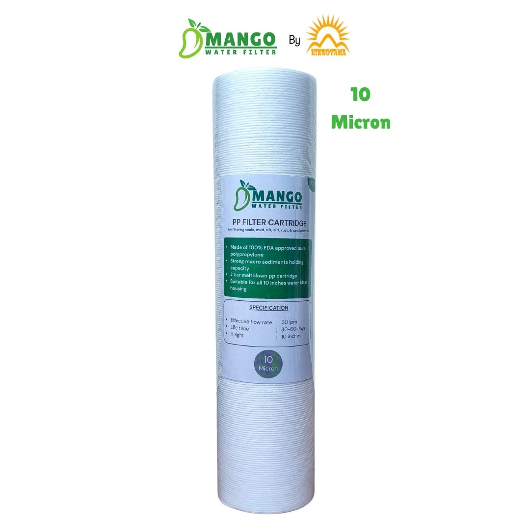 Cartridge Filter Air Sediment 10 inci / Refill Housing Filter Air Sediment Filter 10” Mango / Saringan Air Kotor, Belumpur, Berlumut, & Berpasir by KINNOYAMA - foto 6