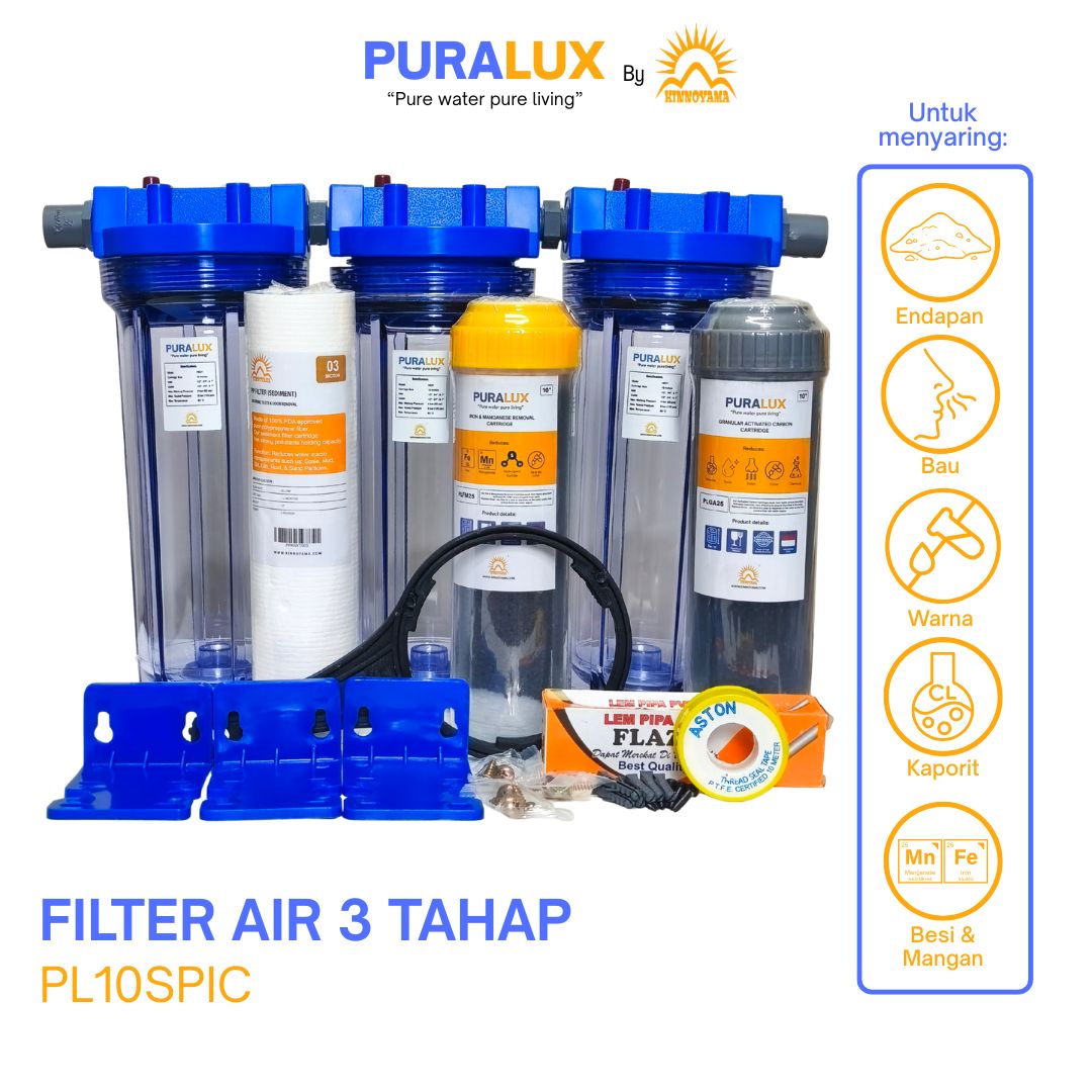 Paket Housing Filter Air Sumur Bor 10 inci / Filter Air Toren / Filter Air Kuning Berkarat by KINNOYAMA - foto 2