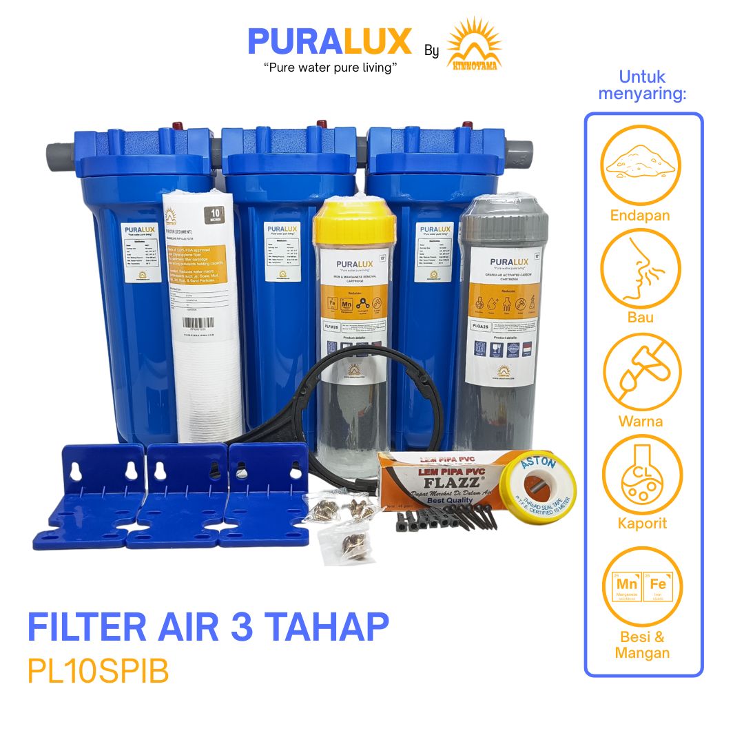 Paket Housing Filter Air Sumur Bor 10 inci / Filter Air Toren / Filter Air Kuning Berkarat by KINNOYAMA - foto 3