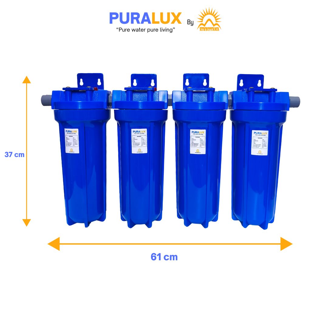 Paket Housing Filter Air Sumur Bor 10 inci 4 Tahap / Penjernih Air Toren Kuning Berbesi Bau Berkarat Keruh / Water Filter SFPI by KINNOYAMA - foto 4