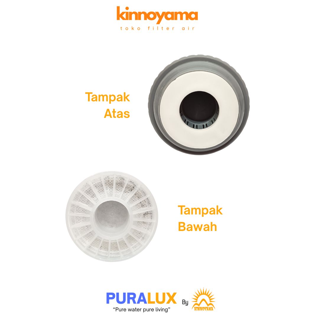 Catridge Housing Filter Air 10" Karbon Aktif Iodine 1000 / Penjernih Air GAC 10 Inci PURALUX BY KINNOYAMA Untuk Air Keruh, Berbau & Klorin - foto 5