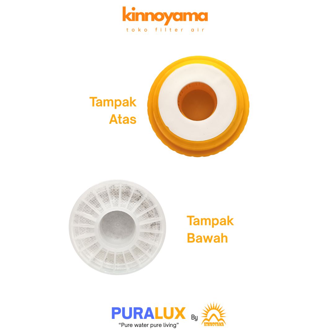 Cartridge Filter Air 10" Puralux by Kinnoyama / Pasir Aktif Super Filter Air Penghilang Zat Besi & Karat 10 Inch - foto 5