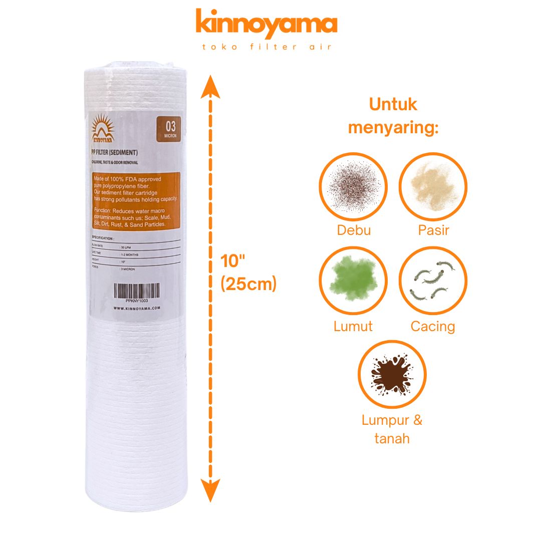 Refill Housing Filter Air Sumur Bor / Refill Penjernih Air Kotor, Kuning, Bau, & Berkarat / Sparepart Filter Air PURALUX 4 Tahap SFPI (Sedimen, Ferrolite, Greensand, Karbon aktif Iodine 1000) by KINNOYAMA - foto 2