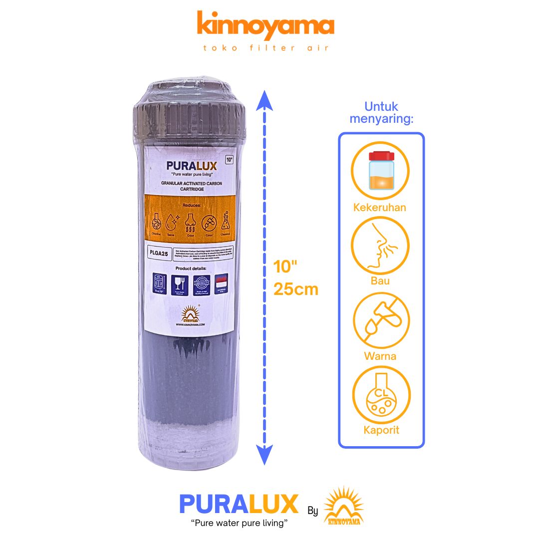 Refill Housing Filter Air Sumur Bor / Refill Penjernih Air Kotor, Kuning, Bau, & Berkarat / Sparepart Filter Air PURALUX 4 Tahap SFPI (Sedimen, Ferrolite, Greensand, Karbon aktif Iodine 1000) by KINNOYAMA - foto 3