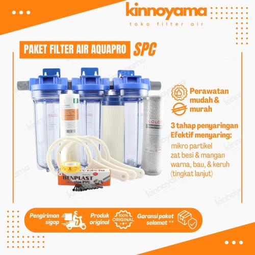 Paket filter air sumur 3 tahap siap pakai / filter air sumur / berbesi tinggi / air kuning - foto 3