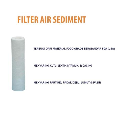 Refill Cartridge Filter Air 10" Premium 4 Tahap SFPI/Filter Air Kuning - foto 2