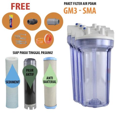 Paket Filter Filter Air Toren / Filter Air Sumur Bor - 3 Tahap SMA 10" - foto 9